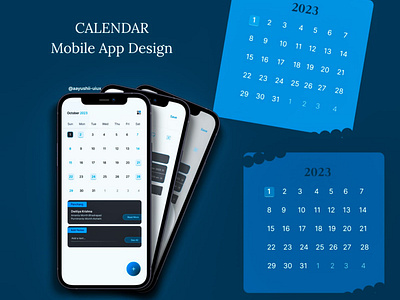 Calendar Mobile App Design 3d appdesign behance branding calendar design dribbble figma figma design graphic design illustration logo mobile appdesign ui uidesign uiux