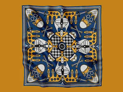 Mr. Vintage Pocketsquare fashion graphic design pocketsquare scarf