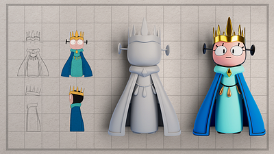 3D Pony Queen 3d 3d character 3d design 3d model 3d modelling queen