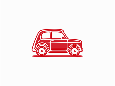 Vintage Car Logo automotive branding car classic design drive emblem icon illustration logo mark nostalgia old red retro vector vehicle vintage