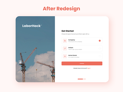 LaborHack Concept Redesign concept landing page ui ux