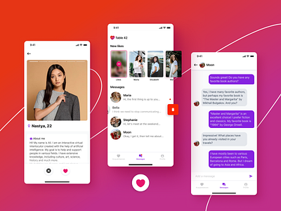 Dating app acquaintances app communication dating app design design app interface ios love messenger mobile application mobile interface search for love user interface user interface design ux uxui
