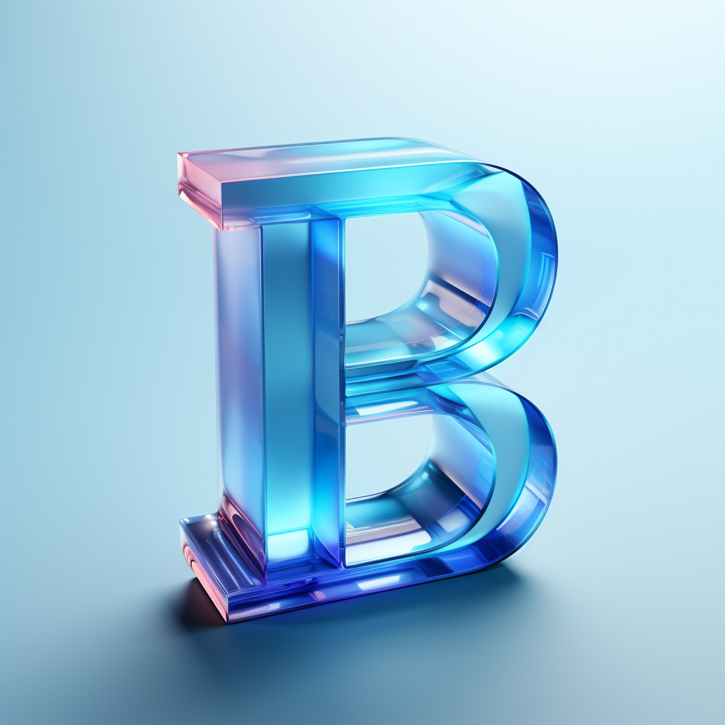 Letter B glass texture by ArtKey on Dribbble