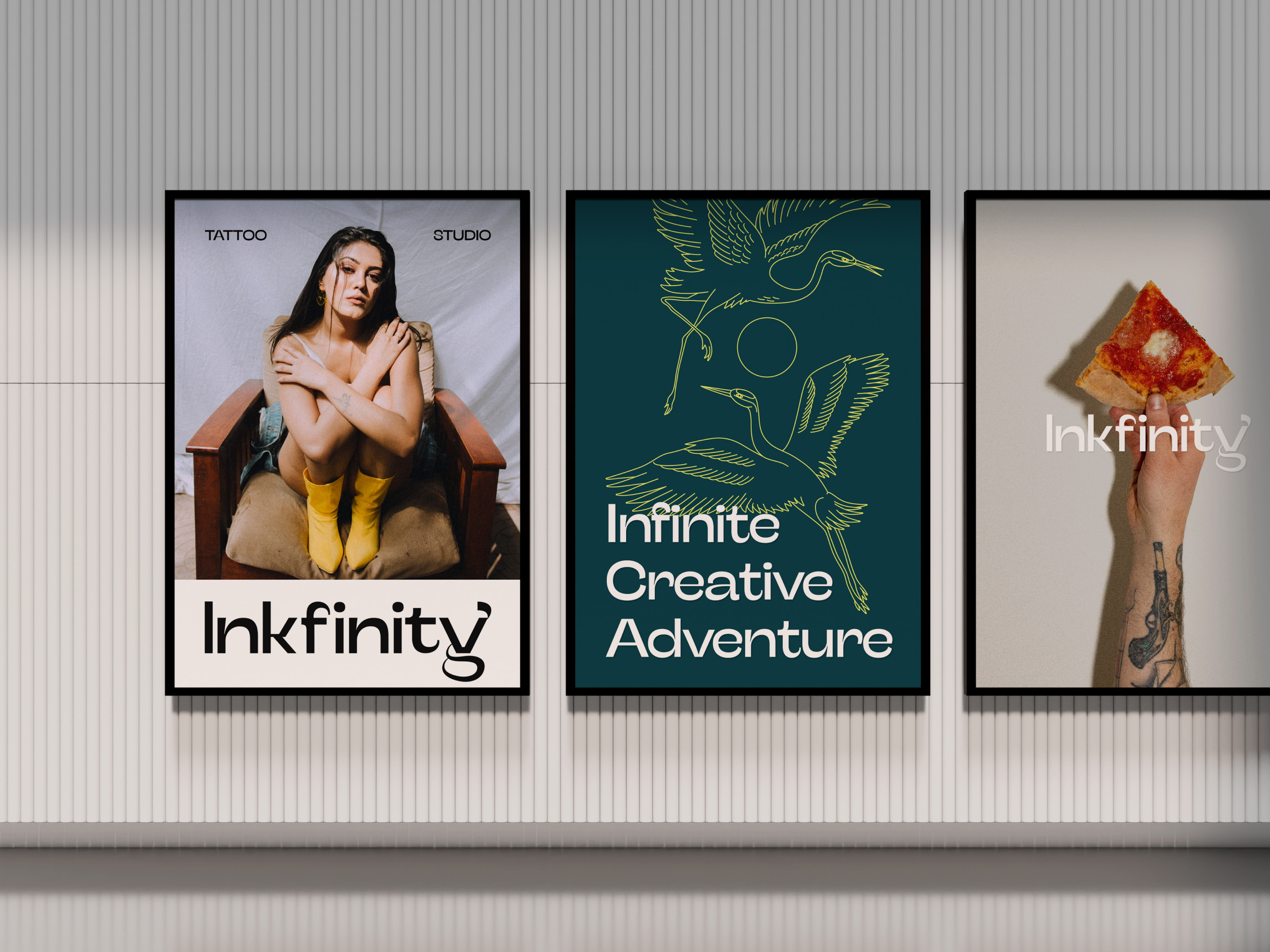 Inkfinity — Tattoo Studio Branding Design banner banner design bold brand design brand identity branding fancy design fusion logo logo design march design merch tatto studio tattoo