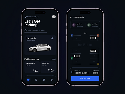 Parking slot booking app | Mobile app design app design mobile app ui ui design ui ux uiux user interface design userexperiencedesign uxdesign