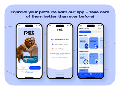 Mobile app - CATDOG app design figma mobiledesign screens ui ux