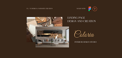 Landing Page for an Interior Design Studio interior design landing page tilda uxui design