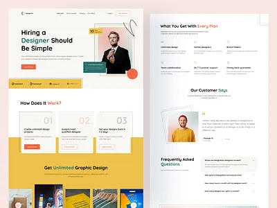 Design Agency Landing Page - DesignDot 2023 agency clean colourful design agency design company digital agency graphic design home page landing page landing page ui minimal popular reyad saas saas ui design trending ui ux websitevisualdesign