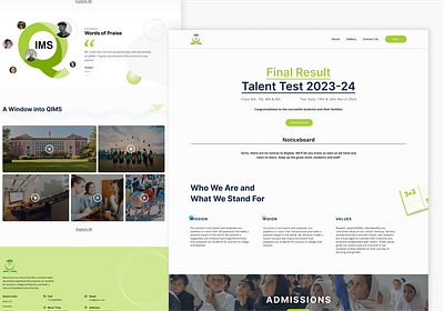 The QIMS School & College Website Template school and college school website school website design ui design