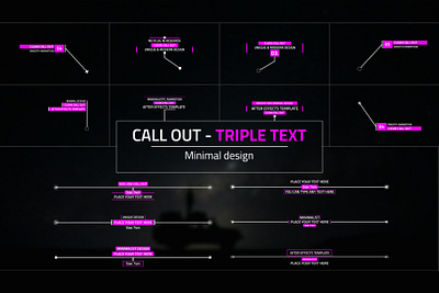 Triple Text Call Out | After Effects animation graphic design motion graphics