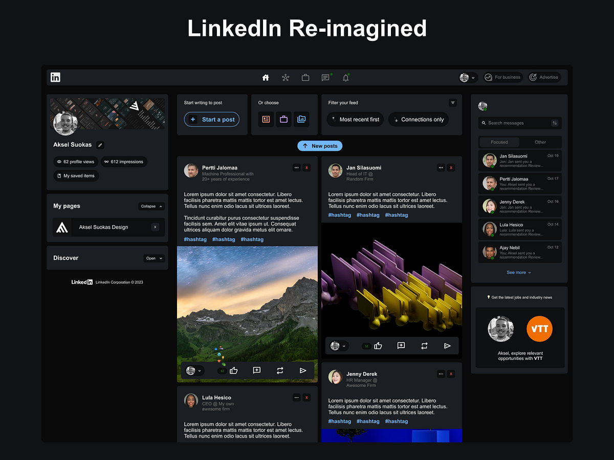 Linkedin Redesign designs, themes, templates and downloadable graphic ...