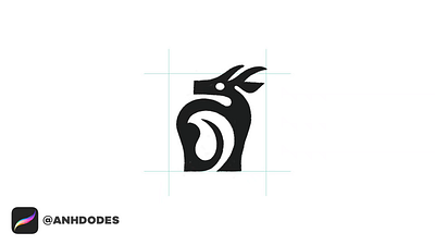 Negative Space Goat & Leaf logomark design process by @anhdodes 3d anhdodes anhdodes logo animation branding business design goat logo graphic design illustration logo logo design logo designer logo for sale logodesign minimalist logo minimalist logo design motion graphics negative space logo ui