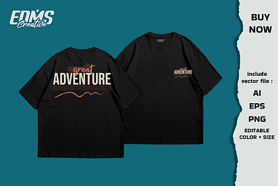 Great Adventure. Typography Design adobe illustrator adventure apparel artwork callligraphy clothing design drawing illustration lettering merchandise design poster design sticker design streetwear tshirt design tourism tshirt design tshirt logo typography tshirt vector vintage design