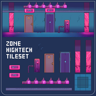 Zone Hightech Tileset artisticaspirations