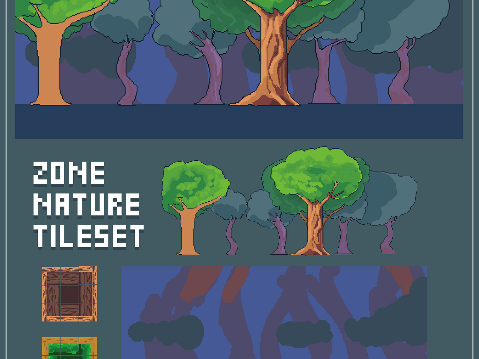 Zone Nature Tileset By 350 Agency On Dribbble