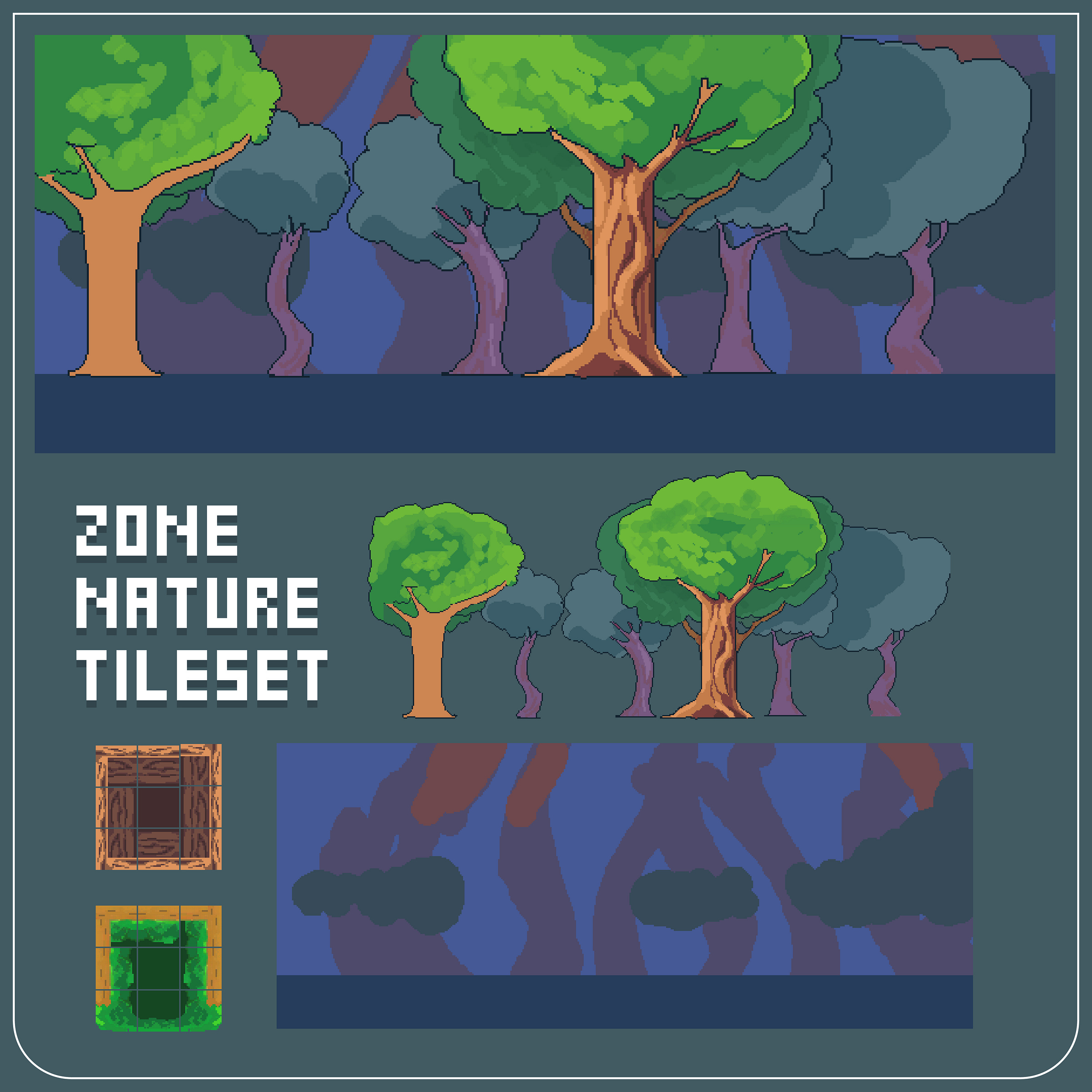 Zone Nature Tileset by 350 Agency on Dribbble