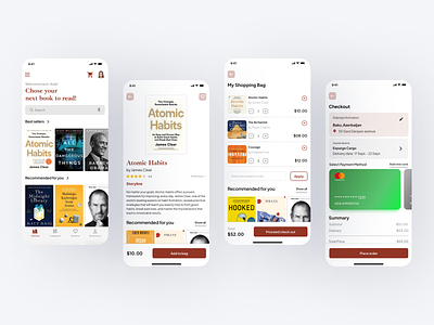 Book Store App Design app design app design ui application design bookstore app library app online bookstore ui design user interface design