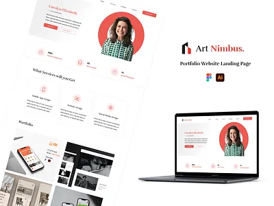 UI UX Portfolio Website Landing Page figma graphic design ui ux web