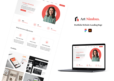 UI UX Portfolio Website Landing Page figma graphic design ui ux web