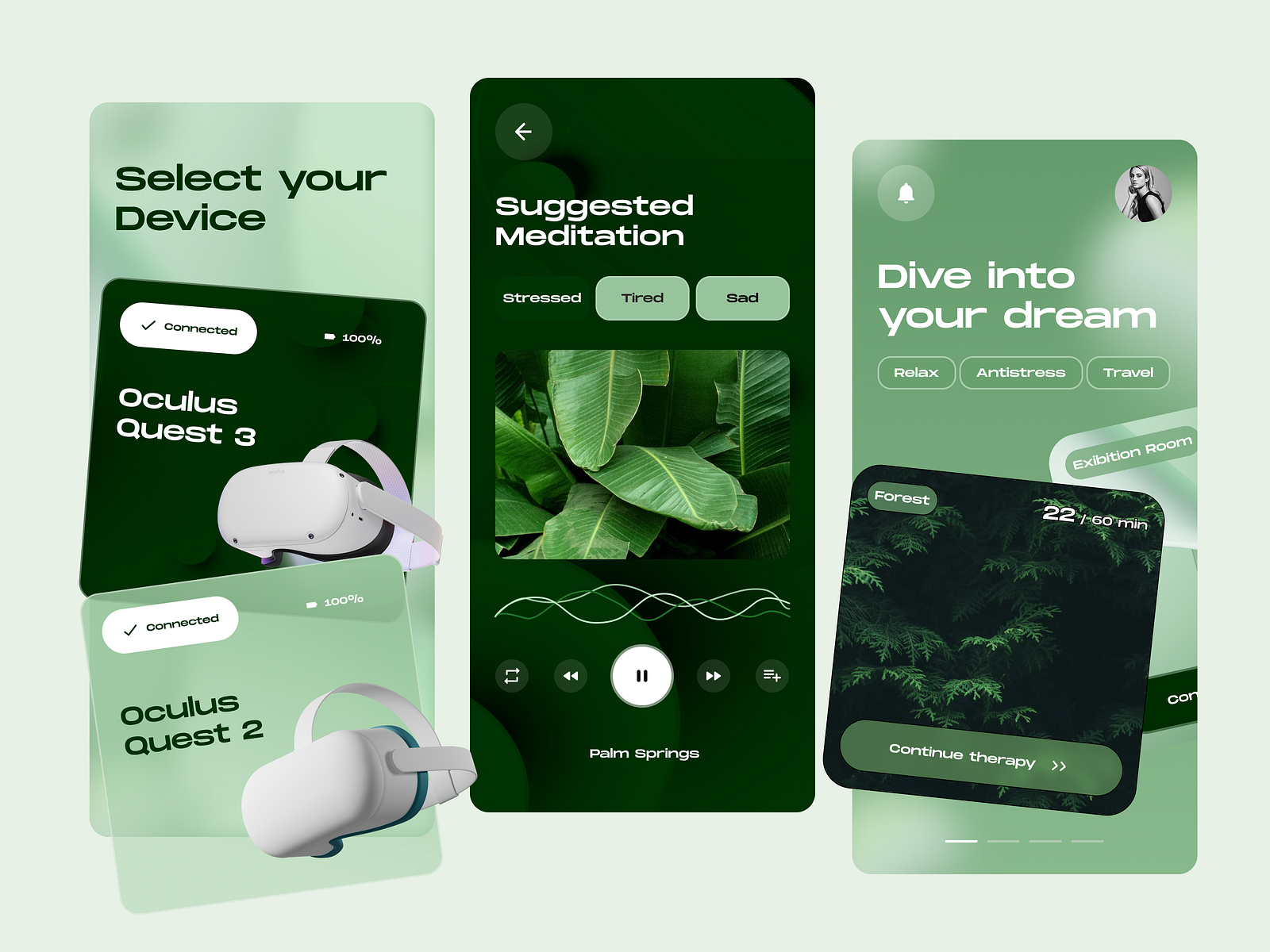 Virtual Reality Therapy Platform by Sofiia Yarmoshevych for Qubstudio