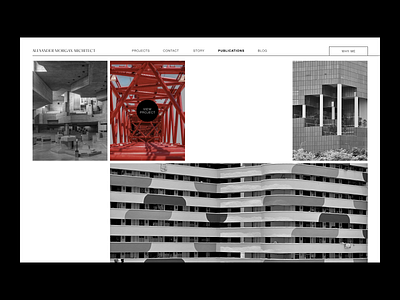 Publications project page architect challengue collection concept dailyui design freelance ui web web design