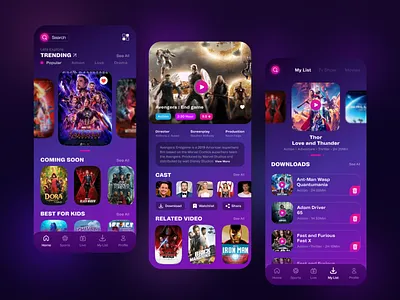 OTT App Design🎬 amazon prime app design app ui entertainment entertainment app hotstar live streaming mobile app design netflix online streaming ott app ott app design ott platform ott ui tv apps ui ux web series