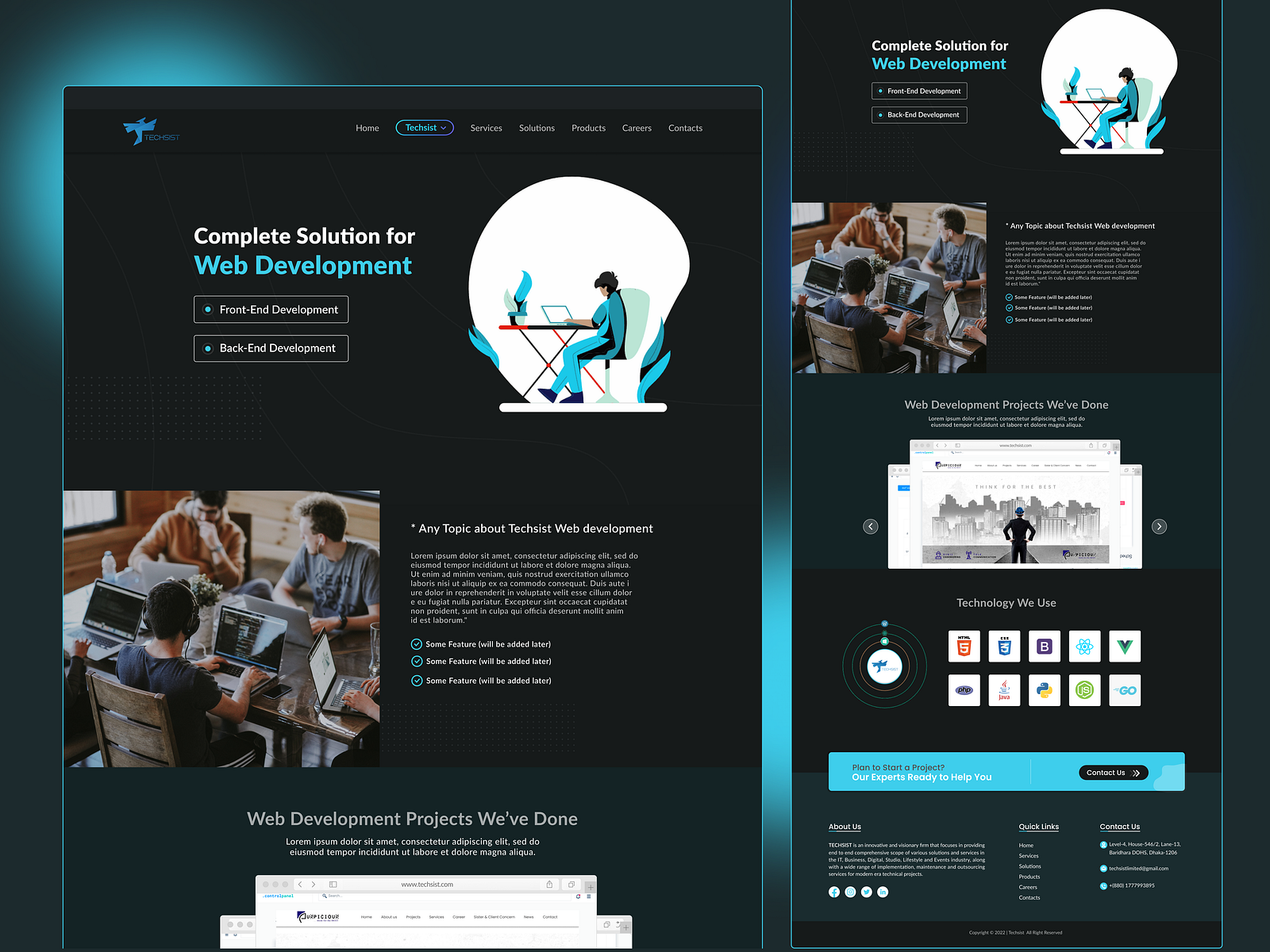 Techsist - Portfolio Website Redesign by Mahmudul Hasan on Dribbble