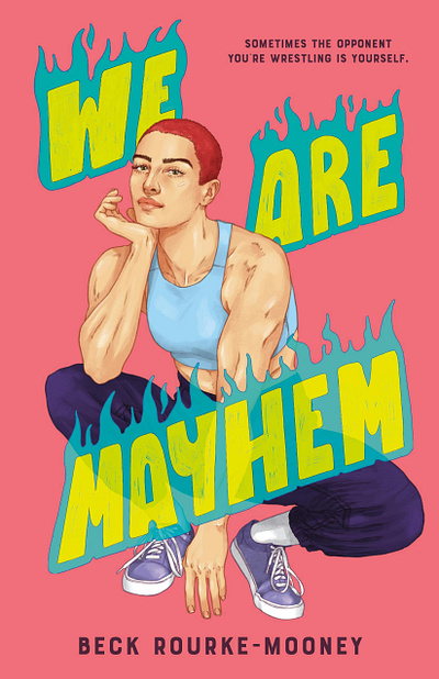 Mayhem 2d book cover character cover design digital drawing folioart illustration lgbtq publishing sarah maxwell typography