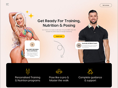 Landing Page Design for Fitness Pro fitness landing page inspiration fitnessbrand fitnesscontent fitnesswebsite landingpage latestdesign website