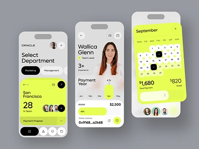 Oracle Payroll – Salary Management App accounting app b2b business crm dashboard design financial fintech hr ios management mobile payment payroll saas salary software ui ux