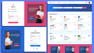 MyLoker - Job Finder Web UI Design app branding design illustration job finder ui uiux uiux designer web design