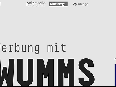 Werbung mit Wumms - Minimalistic Webdesign agency branding copywriter design webdesign