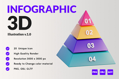 Infographic 3d 3d icon 3dart branding design graphic design illustration infographic presentation