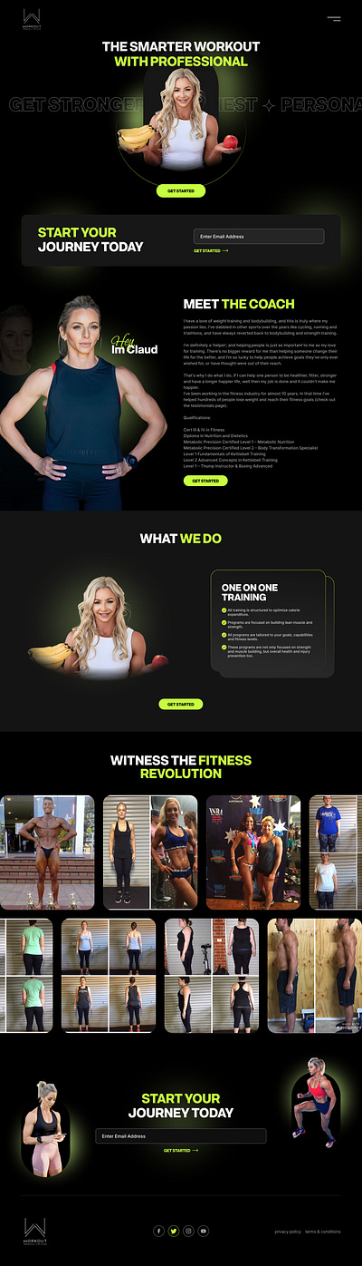 Fitness Website Inspirational cleandesign fitness fitnessbrand landingpage latestwebsite webpagedesign websitedesign