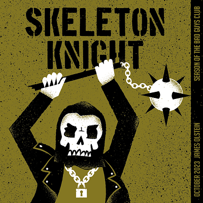Skeleton Knight darkwave dd editorial editorial illustration editorial illustrator illustration james olstein james olstein illustration jamesolstein.com knight punk skeleton texture vector