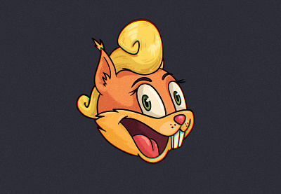 Squirrel character animal art cartoon character design graphic illustration logo procreate