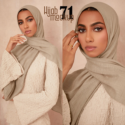 Hijab Mockup Pack 71 apparel clothes design download fabric fashion female girl hijab mockup model muslim photoshop psd scarf shawl template textile woman