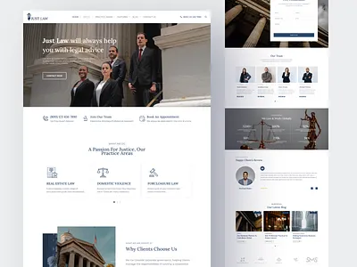 JUST LAW- Law Firm Landing Page court design landing landingpage landingpagedesign law lawfirm lawyer ui uidesign uidesigner uiux ux uxdesign web webdesign website websitedesign