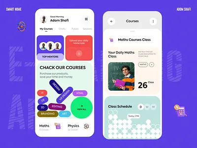 E-Learning App app app design app ui course app education app elearning elearning app learning app learning management system learning platform online course online learning ui ux