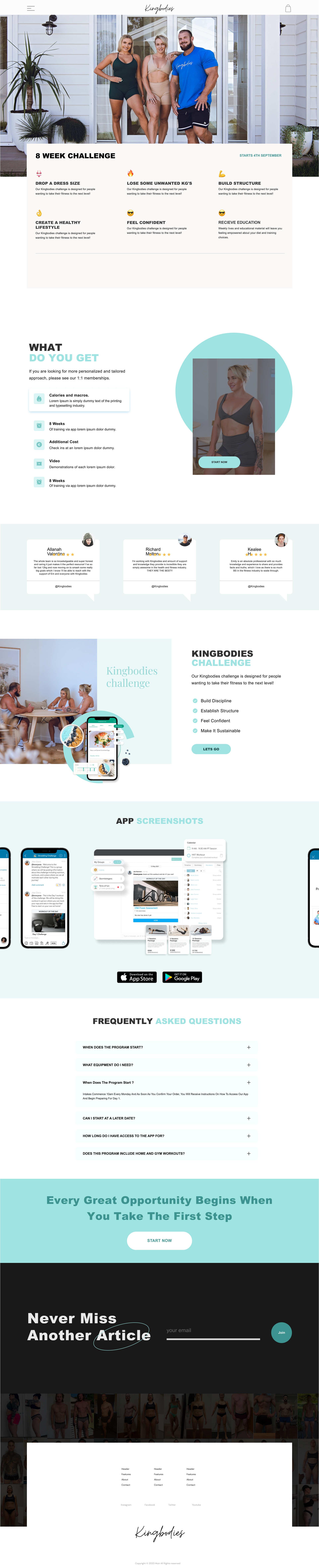 Challenge Page design for fitness coach design website fitness brand fitness branding fitness graphic fitness landing page fitness logo design fitness website inspirational