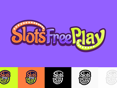 SlotsFreePlay.com Logo Concept brand design casino casino games las vegas logo concept logo design shiny slots