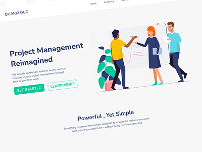 QuarKloud a SaaS Website Landing Page Design figma landing page design layout saas saas landing page saas website ui ui design website website design website landing page