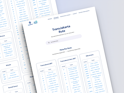 Landing Page - TransJakarta Route Map branding branding design design graphic design jakarta landing page landing page design minimal route map transjakarta transportation services ui website ui