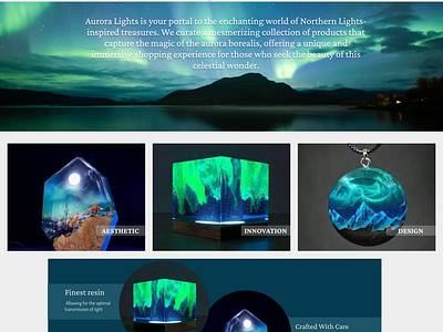 Reactive web design - Aurora Lights b2c branding ecommerce figma reactive web design ui web app web design