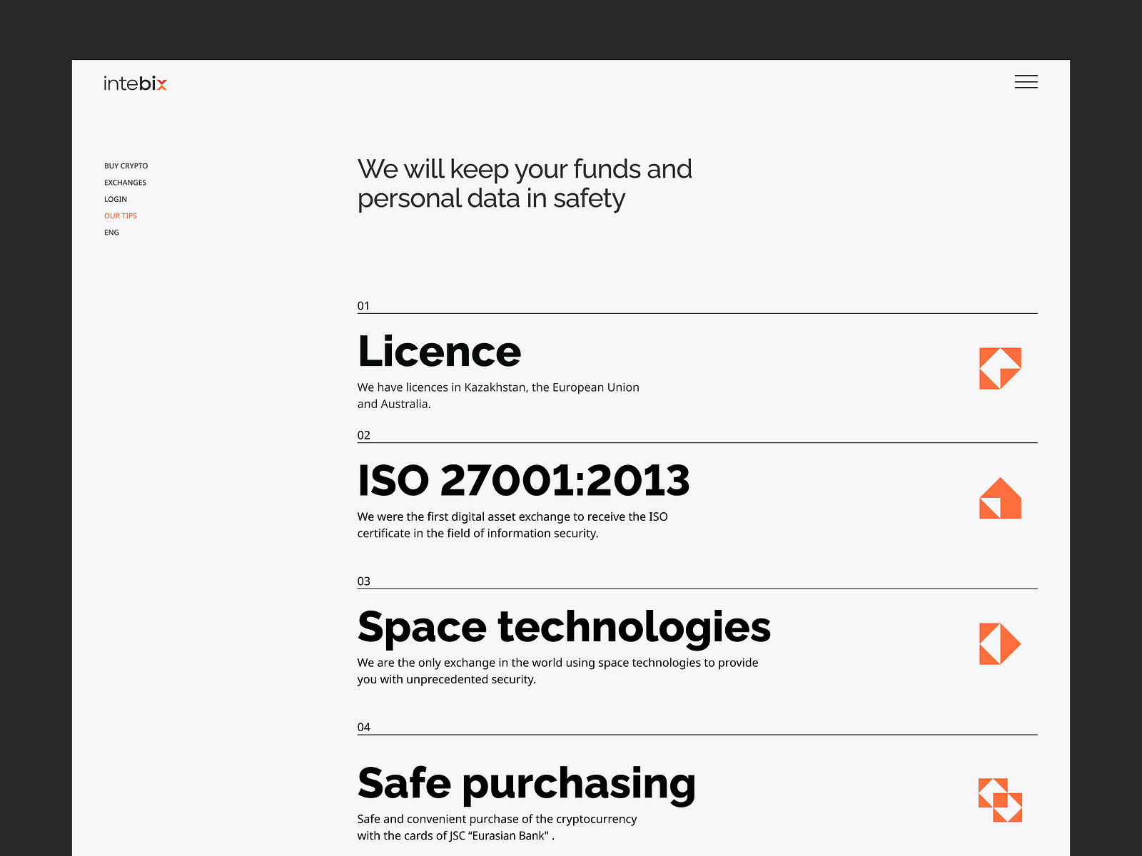 Design of Crypto exchange one web page by Evelina Shamina on Dribbble