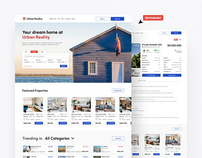 Real Estate Website Design design figma ui ux web design website website design