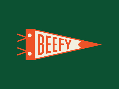 Beefy Flag - Burger Branding WIP badge brand branding burger design fastfood flag graphic design identity illustration logo typography vector vintage