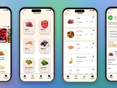 Veggie Haven app design typography ui ux