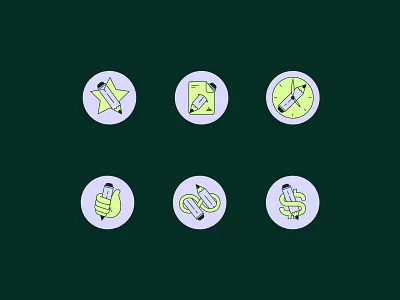 WeGrow Icons 3d animation graphic design icon illustration line logo minimal motion graphics pencil simple ui