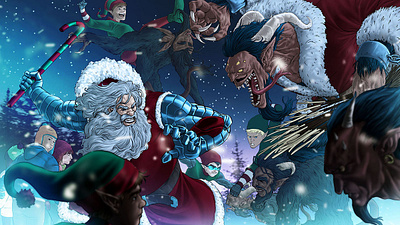 Operation Save Our Child digital painting drawing fantasy illustration santa